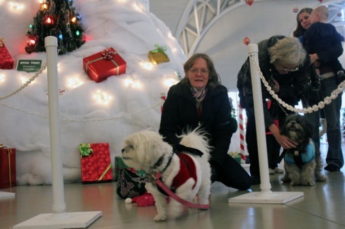 Santa has tails wagging at Welcome Center